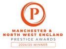 Manchester and North West England Prestige Awards 2024/25 Winner badge for POWWR